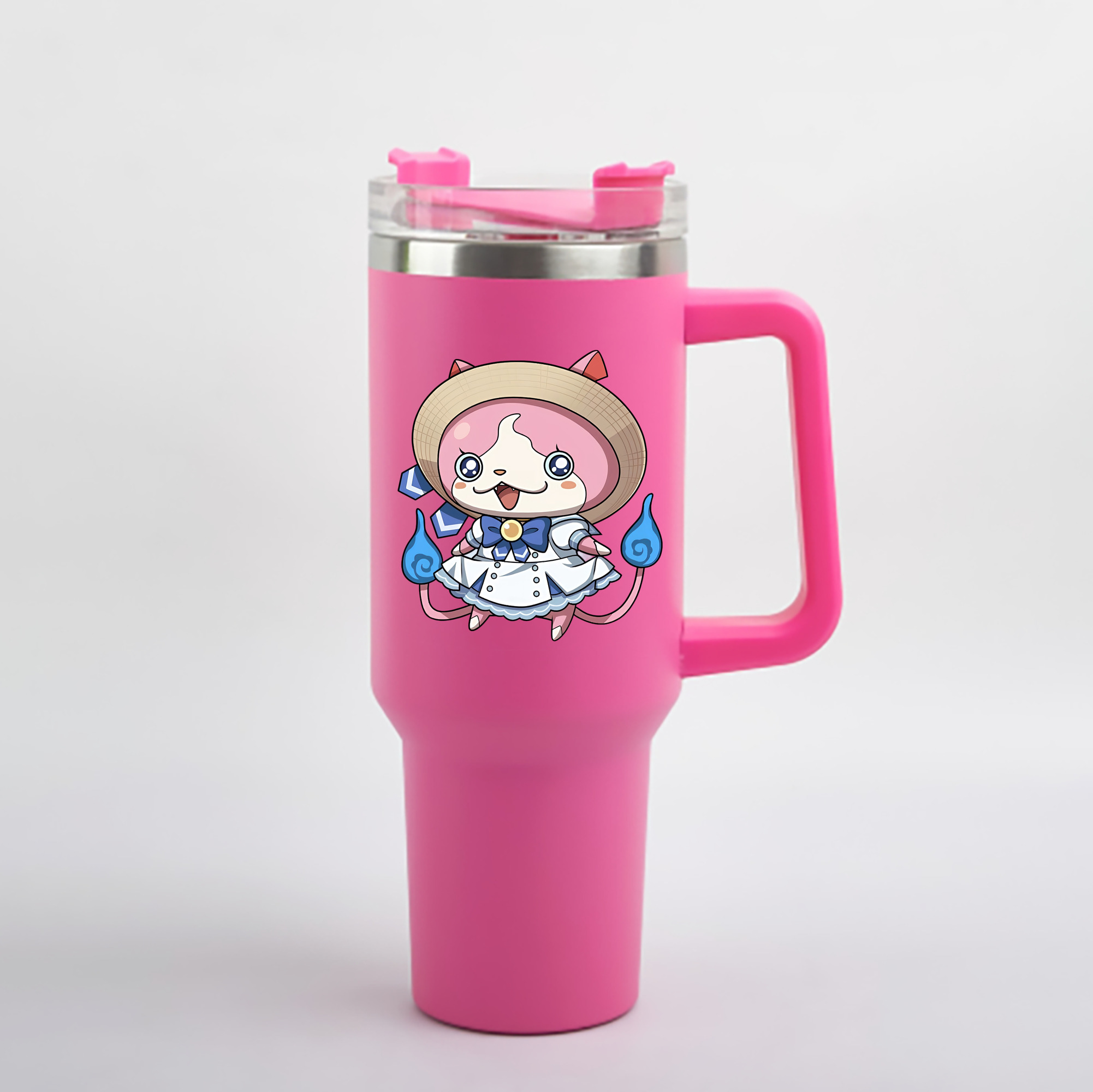 （画像用） 妖怪ウォッチ Yo-kai Watch 1200mL車用タンブラー - クリスタルステッカー（プラスチックストロー付き）